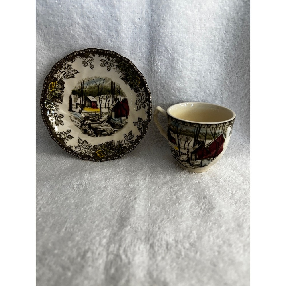 Johnson Brothers The Friendly Village The Ice House Tea Cup and Saucer Set - Picture 2 of 8